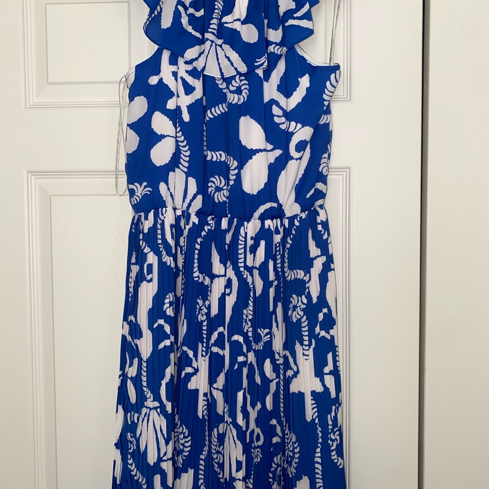 Lilly Pulitzer Blue and White Floral Dress